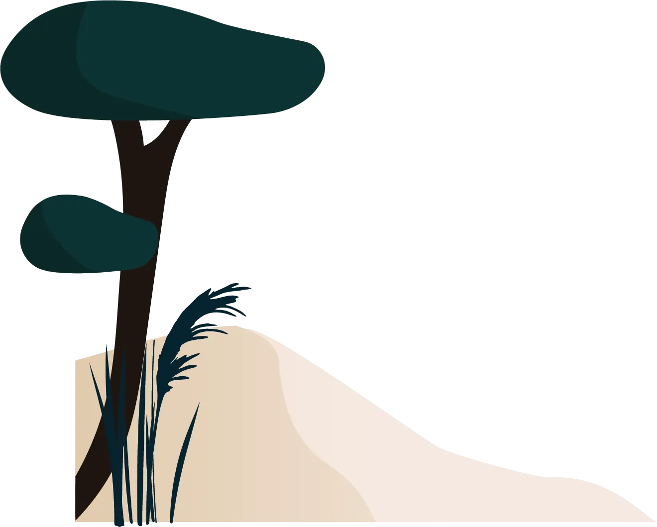 Element graphique pins et dunes Meet ISP à Biscarosse 2026